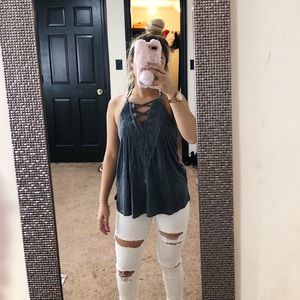 American Eagle Floral Tank